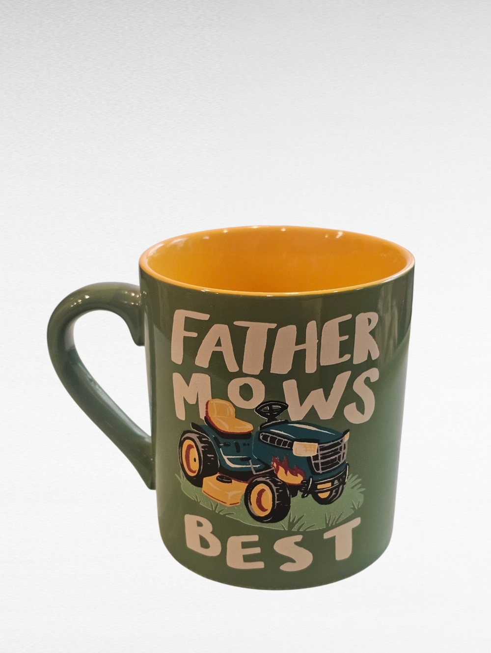 Father Mows Best Green Lawn Mower Mug